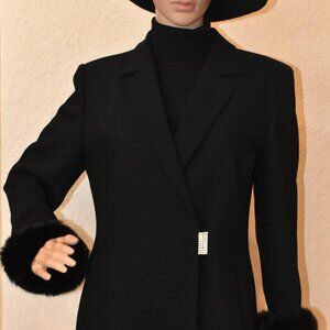 Vintage Luisa Spagnoli Sleek Black Italian Jacket US8/ EU 44-NWT